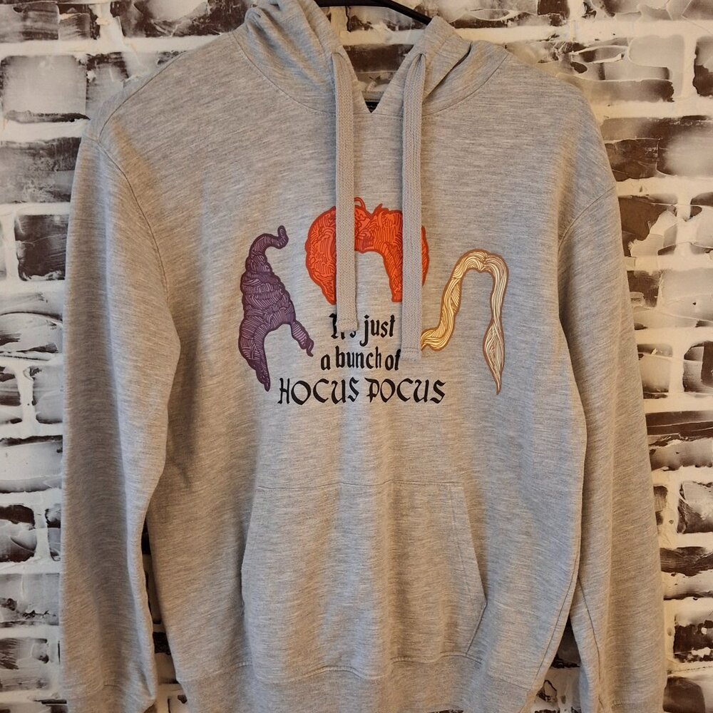 Disneys Hocus Pocus Juniors Small Hoodie Light Grey Halloween